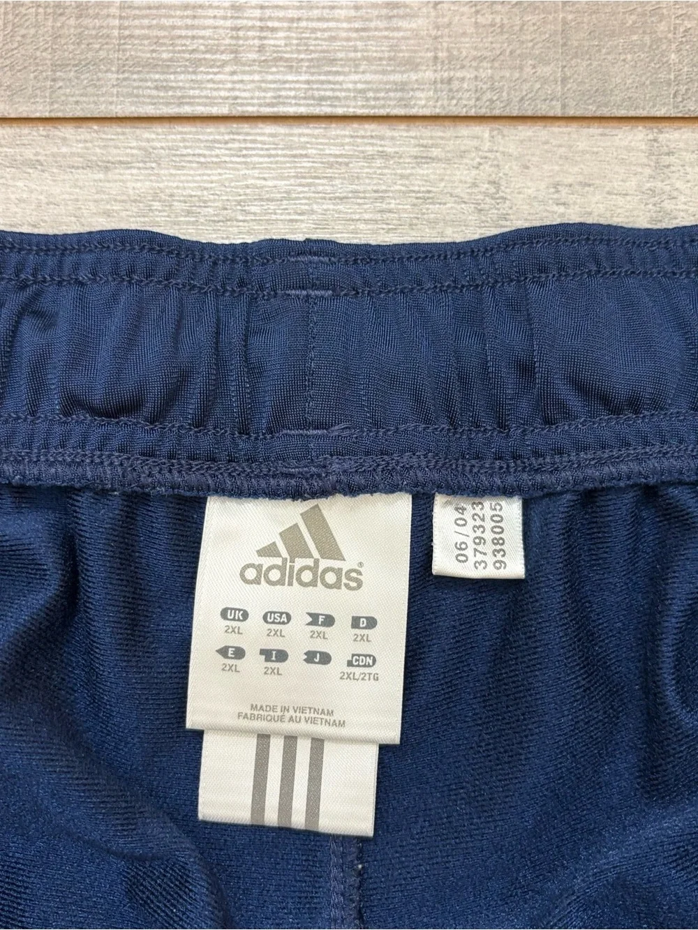 Vintage Adidas Track Pants Mens 2XL Blue 3 Stripe Athletic 2004 Y2K Polyester
